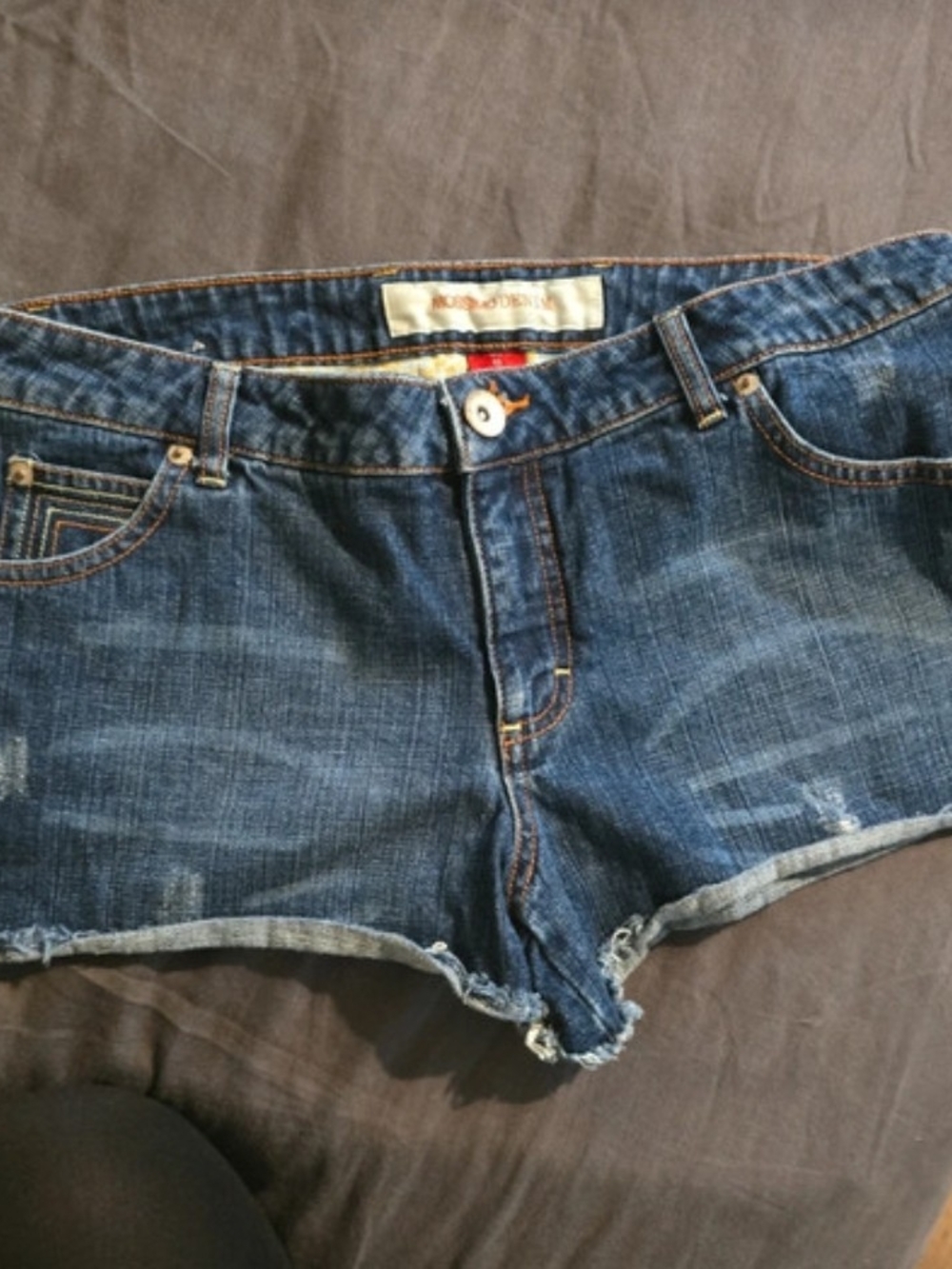 Mossimo Supply Co. Dark Blue Denim Jean Shorts